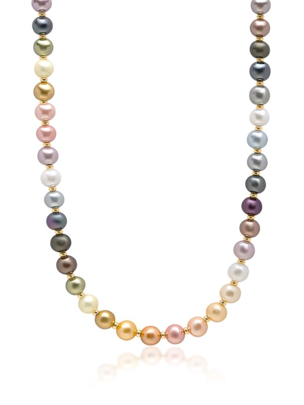 nialaya men s necklace pastel pearl necklace with gold 20 inches 50 8 cm mnec 249 29405902667848