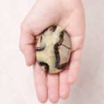 Black Septarian Palm Stones=