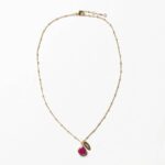 July Ruby Birthstone Necklace