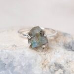Labradorite Raw Freeform Gold or Silver Ring