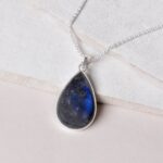 Labradorite Teardrop Pendant Necklace