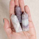 Plum Blossom Tourmaline Crystal Point