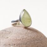 Prehnite Teardrop Ring