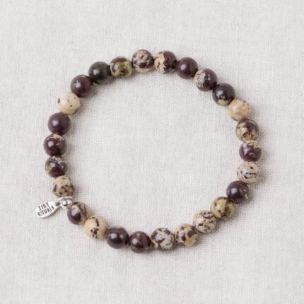 Purple Flower Jasper Energy Bracelet - 6mm