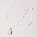 Rainbow Moonstone Oval Pendant Necklace