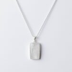 Rainbow Moonstone Rectangle Pendant Necklace