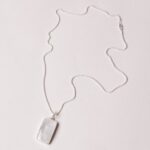 Rainbow Moonstone Rectangle Pendant Necklace