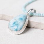 Rare Genuine Larimar Pendant Necklace