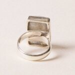 Square Labradorite Gemstone Ring - Adjustable